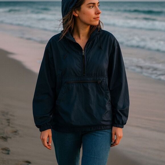 Vtg Old Navy/Gap Anorak Lightweight Windbreaker Rain Jacket Medium 90s Y2K - Picture 1 of 8